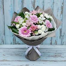 Букет цветов из:  Герберы, Альстромерии и Хризантемы в Переволоцкий