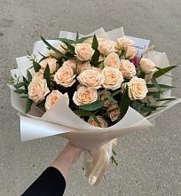 Букет Кремовые розы Латте в Переволоцкий