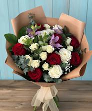 Букет цветов из:  Розы и Альстромерии в Переволоцкий