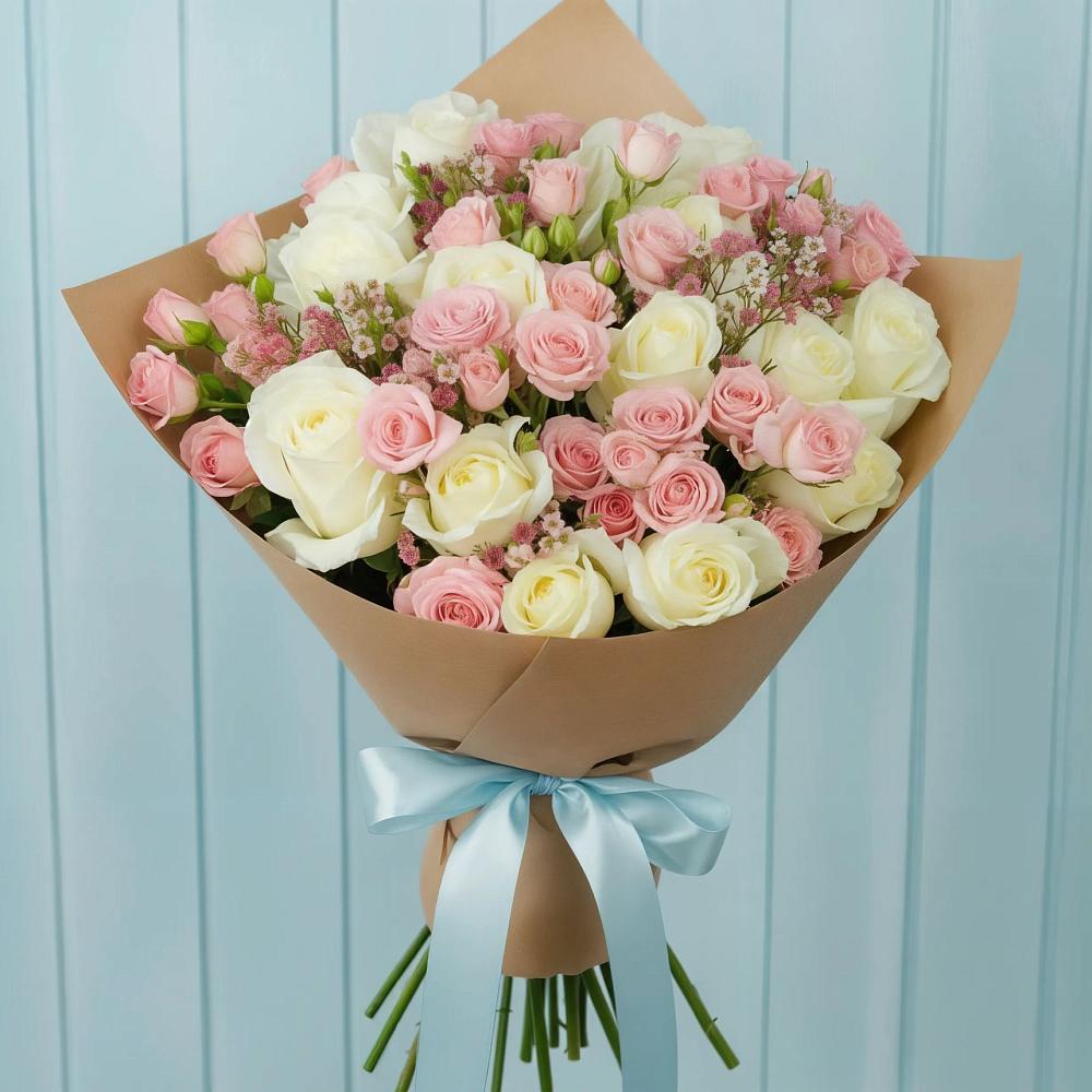 Букет цветов из: Розы в Переволоцкий