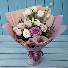 Букет цветов из:  Розы и Лизиантусы #REPLACE_PRED# Переволоцкий