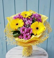 Букет цветов из:  Хризантемы и Герберы в Переволоцкий