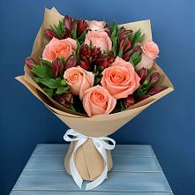 Букет цветов из:  Розы и Альстромерии в Переволоцкий