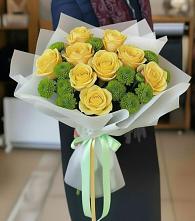 Букет цветов из:  Хризантемы и Розы в Переволоцкий