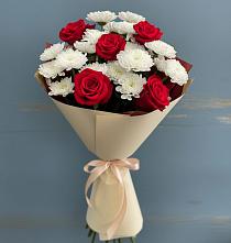 Букет цветов из:  Розы и Хризантемы #REPLACE_PRED# Переволоцкий