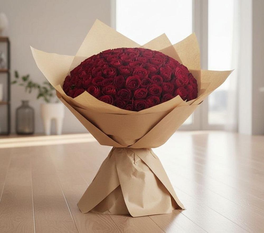 Букет 101 Красная роза в Переволоцкий