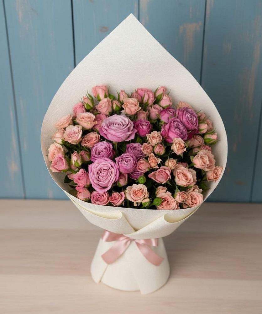 Букет цветов из: Розы в Переволоцкий