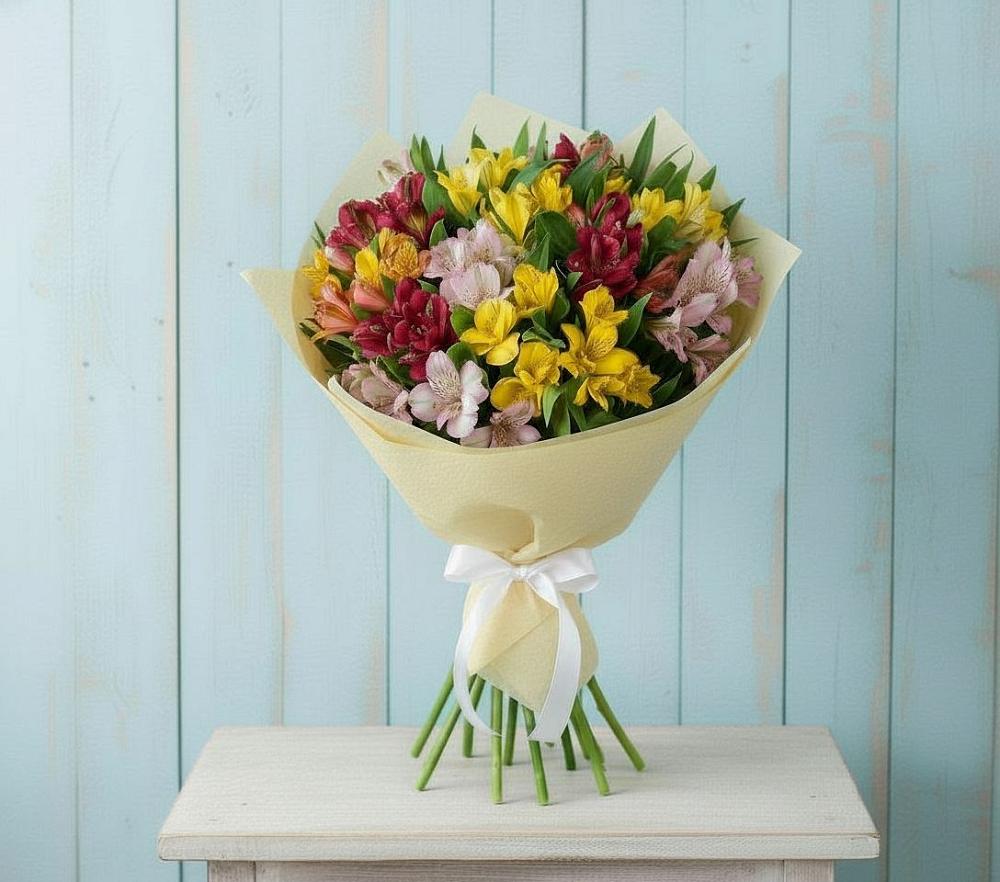 Букет цветов из: Альстромерии в Переволоцкий
