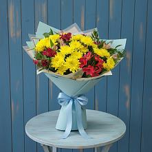 Букет цветов из:  Альстромерии и Хризантемы в Переволоцкий
