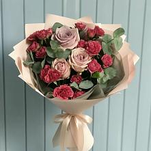 Букет цветов из:  Гвоздики и Розы в Переволоцкий