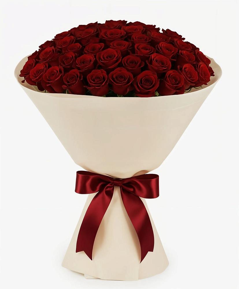 Букет 101 Бордовая роза Блэк Бакарра в Переволоцкий