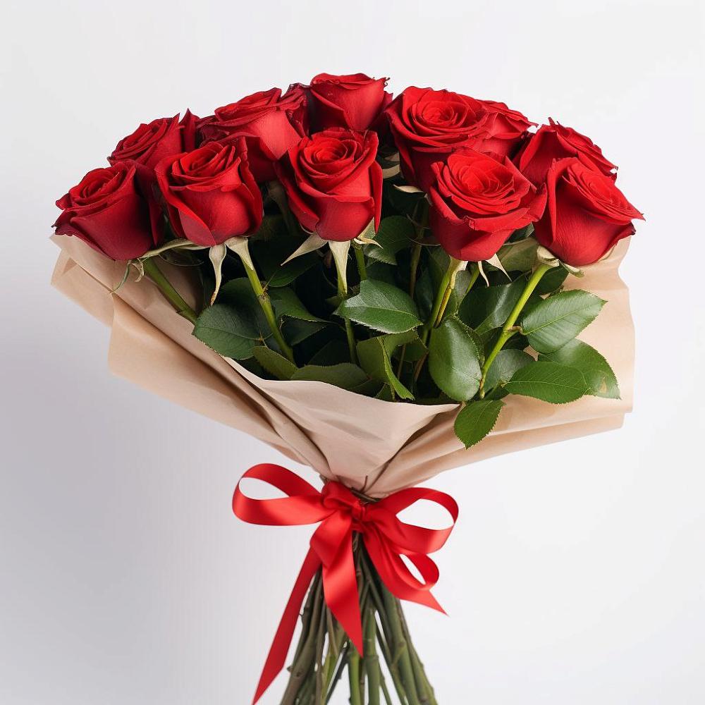 Букет 11 Красных роз Эдлесс Лав в Переволоцкий