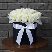 Цветочная композиция из Розы в шляпной коробке в Переволоцкий